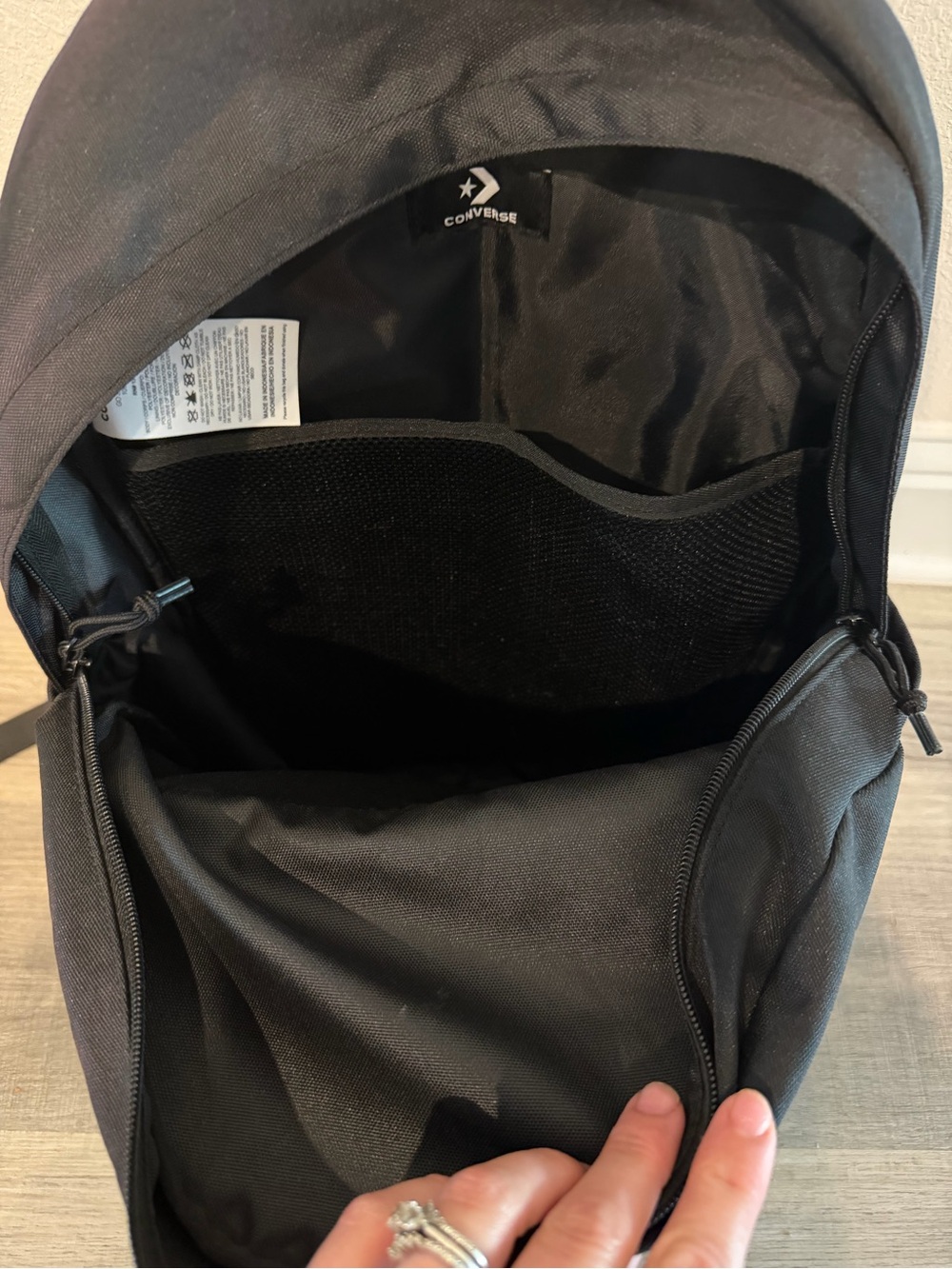 Converse Black Classic Logo Backpack - Picture 5 of 6